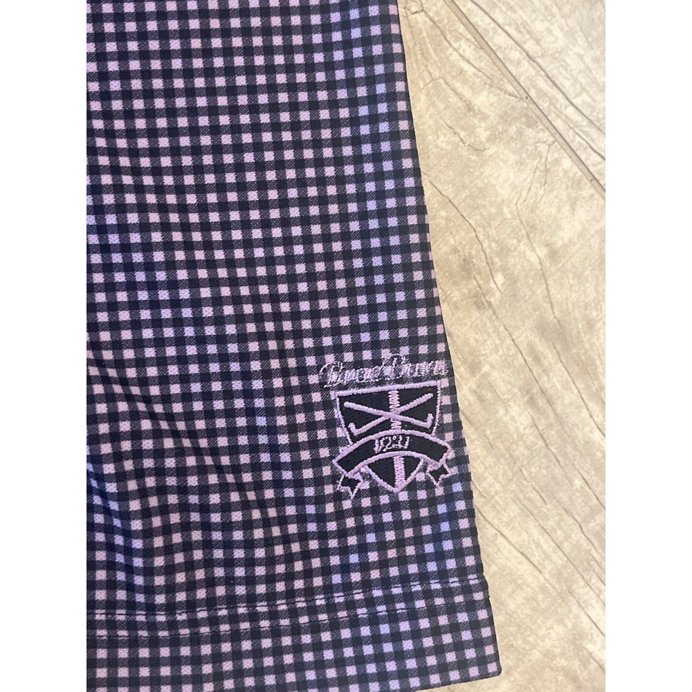 Peter Millar Mens Large Gingham Polo Shirt Summer Comfort Short Sleeve Button Up - Picture 2 of 8